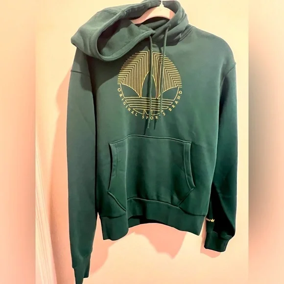 ADIDAS Deco Trefoil Hoodie Green. - Picture 3 of 8